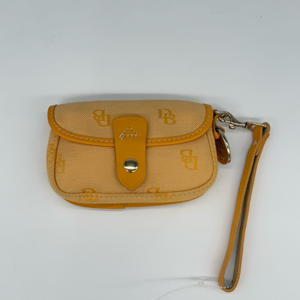 Dooney & Bourke yellow clutch wristlet